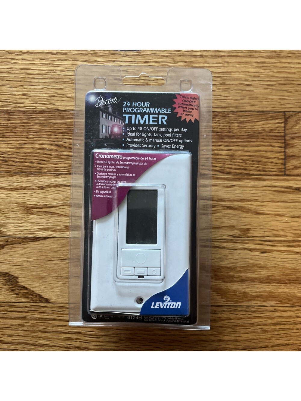 LEVITON DECORA 6124H 24 HOUR PROGRAMMABLE TIMER WHITE - NEW